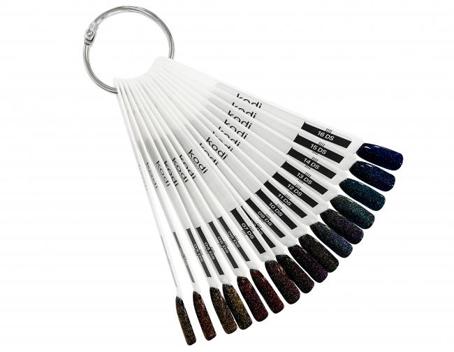 Palette de teintes de vernis semi-permanent de la collection "Diamond Sky" (16 tips)
